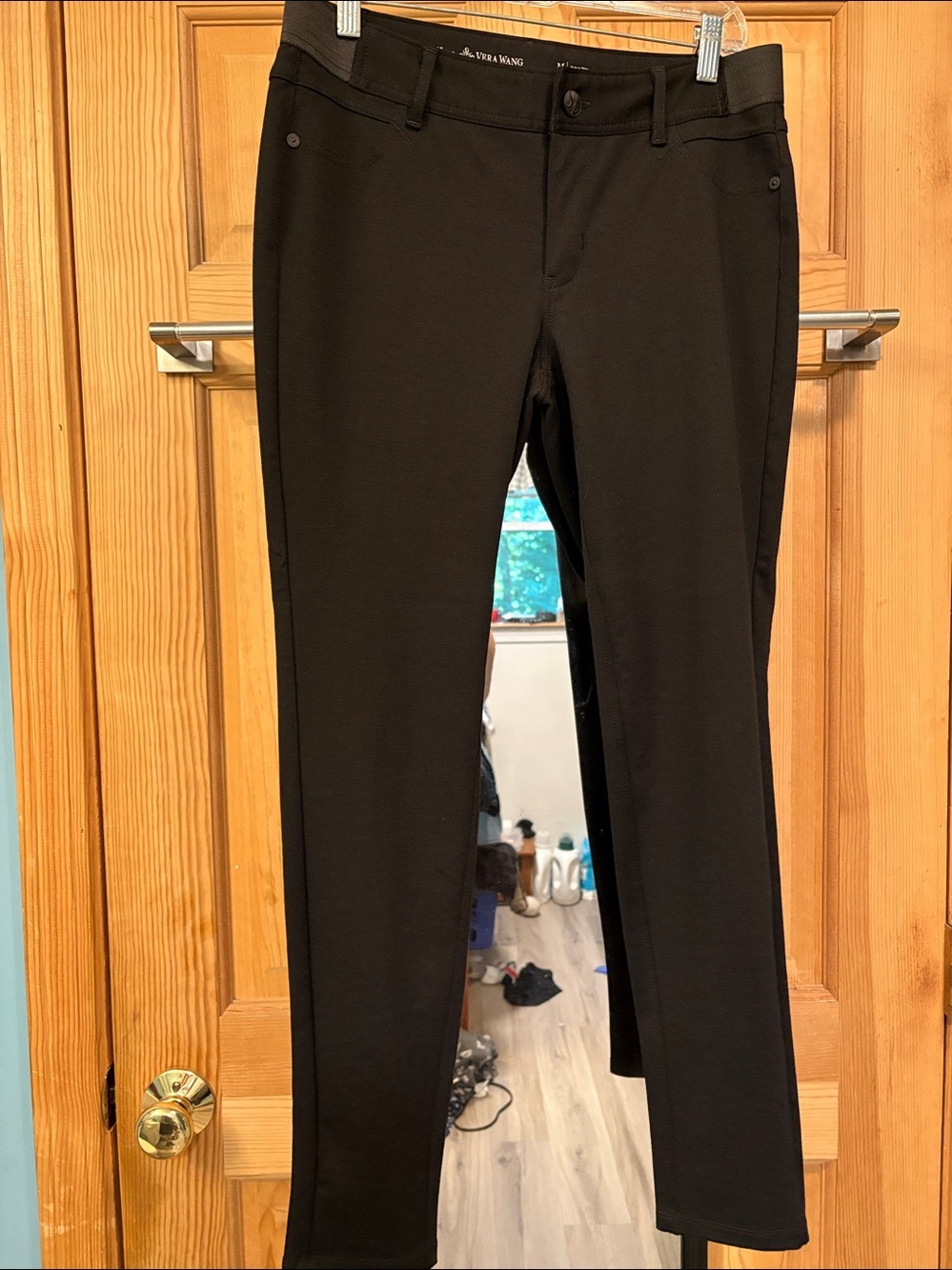 Stretch Skinny  Black Trouser Pants Sz M